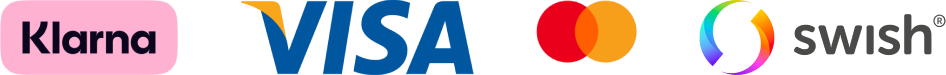 Betla med Klarna, VISA, MasterCard, Swish