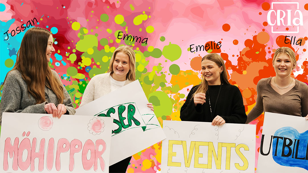 Fyra tjejer som jobbar på Cria i Linköping