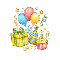 Ikon som representerar barnkalas med kreativt skapande